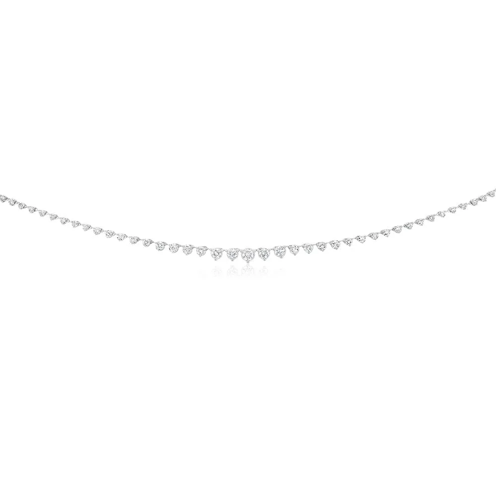 Luminesce Lab Grown 3 Carat Diamond Necklace in 9ct White Gold