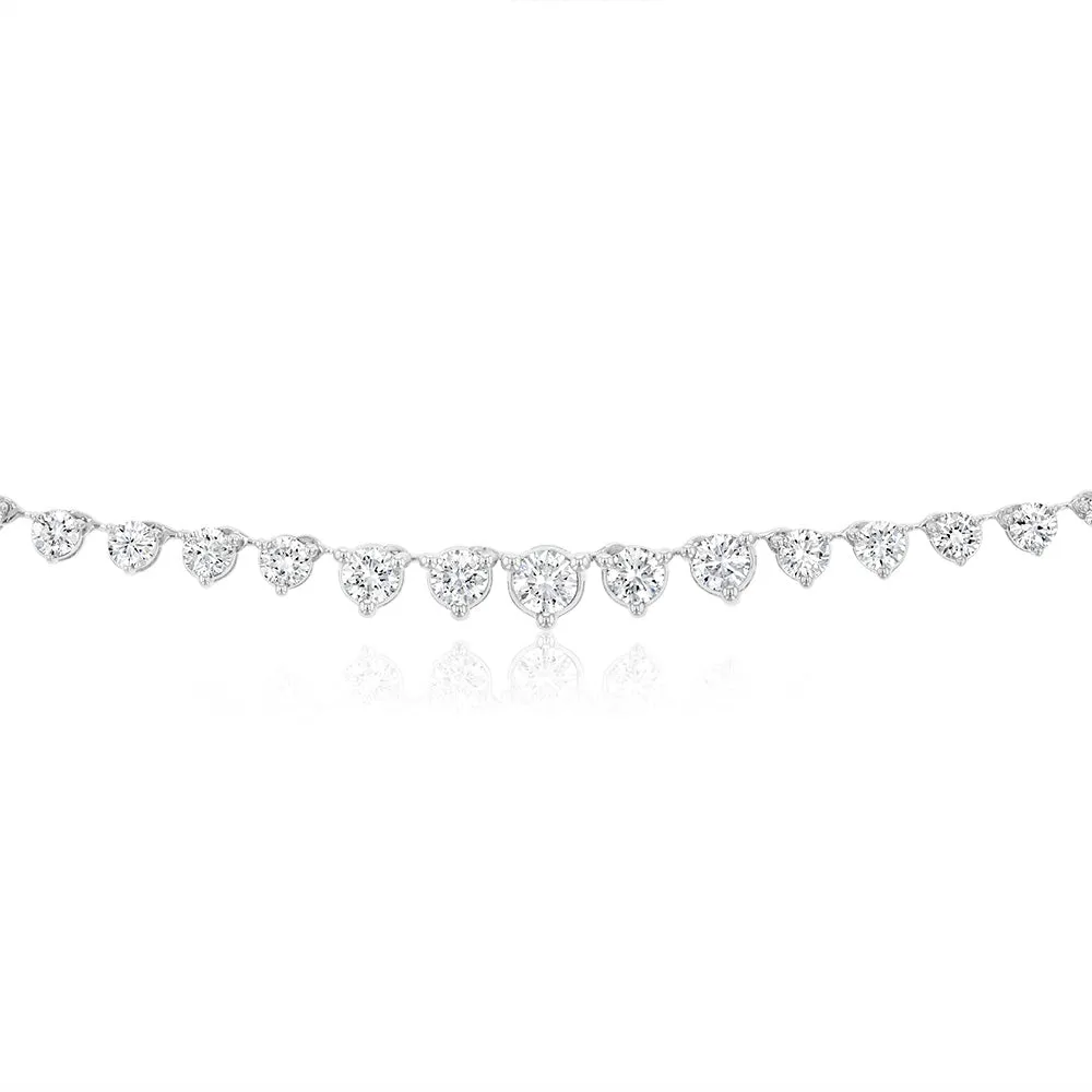 Luminesce Lab Grown 3 Carat Diamond Necklace in 9ct White Gold