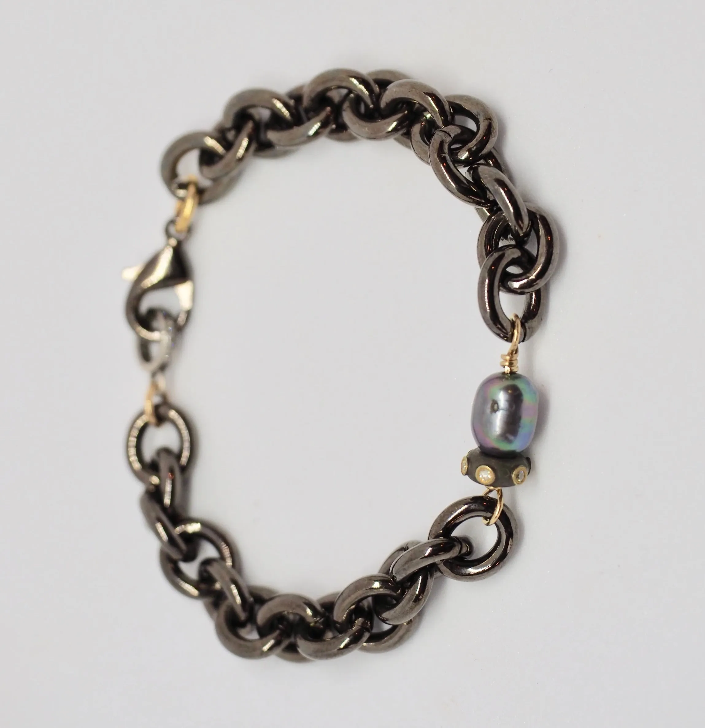 MARLA GUNMETAL CHAIN LINK BRACELET