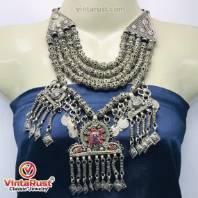 Massive Choker With Three Dangling Pendants