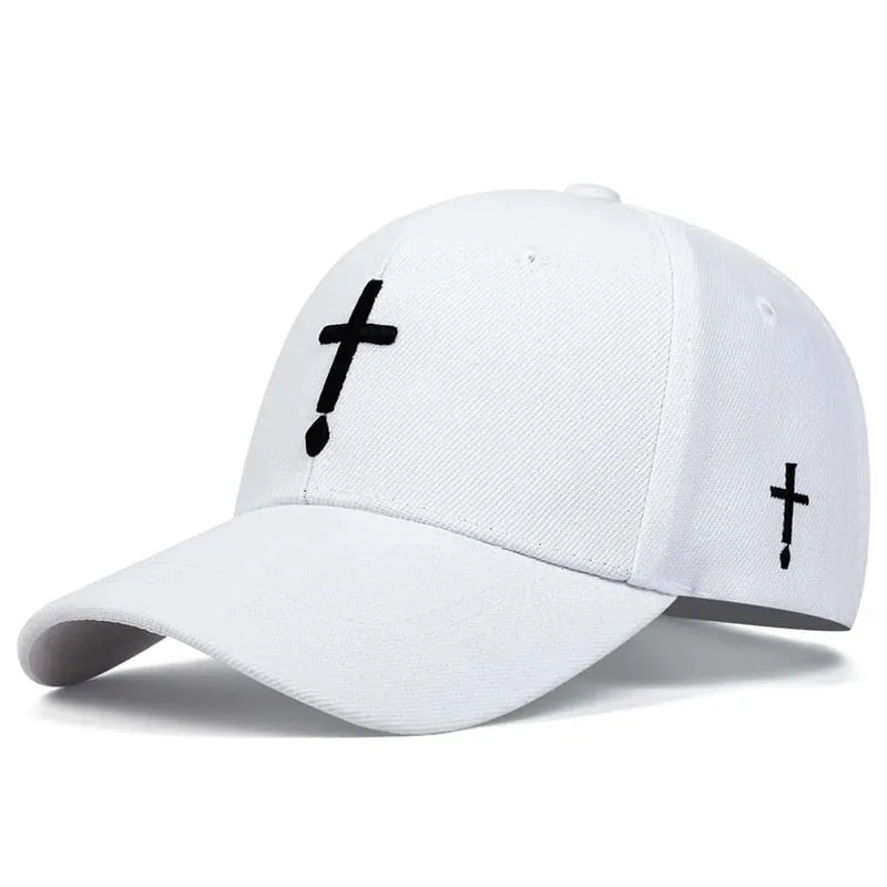 Men Women Fashion Embroidery Cross Baseball Cap Cotton Snapback Dad Hat Bone Casquette Summer Couple Hip Hop Caps