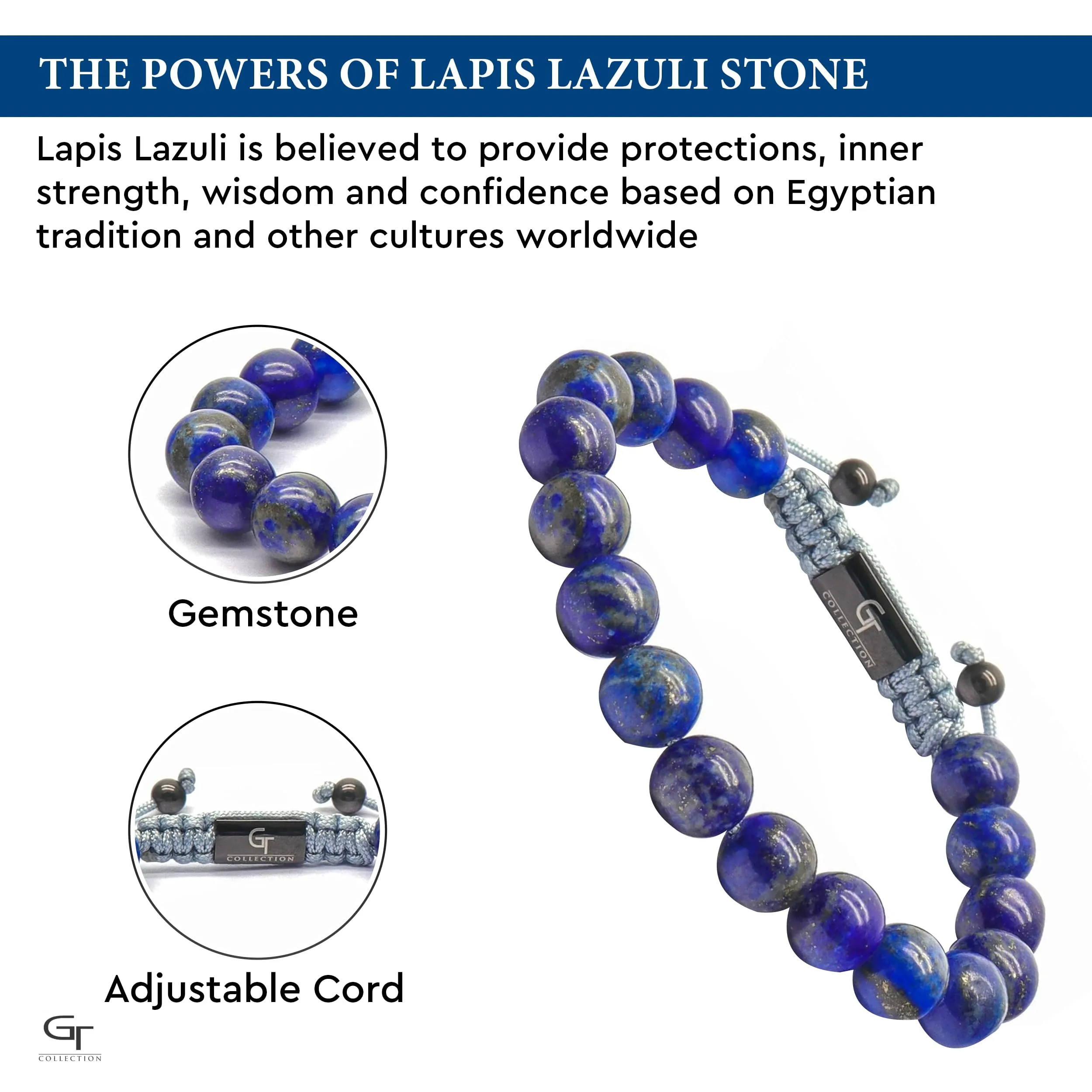 Men's LAPIS LAZULI Beaded Bracelet