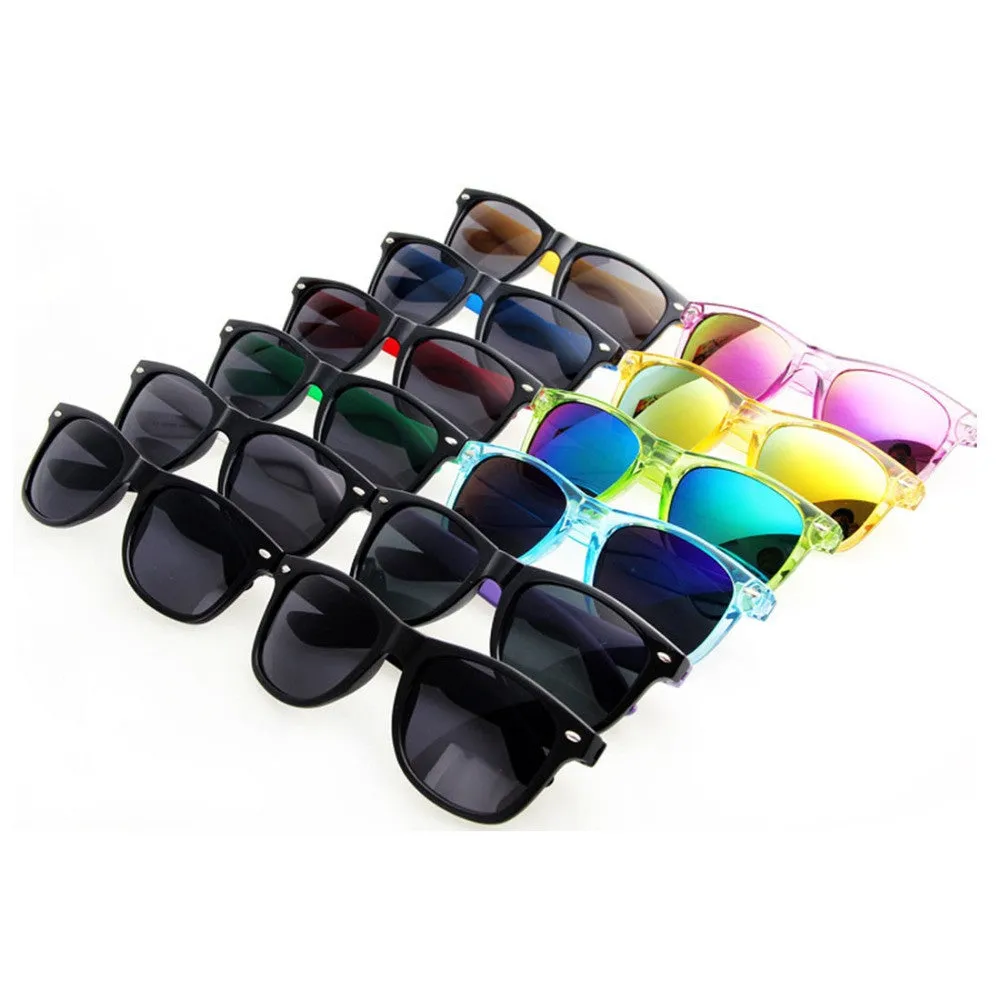 Men's Sunglasses Unisex Style Sun Glasses 80s Retro Brand Designer High Quality With Colorful Temple UV400