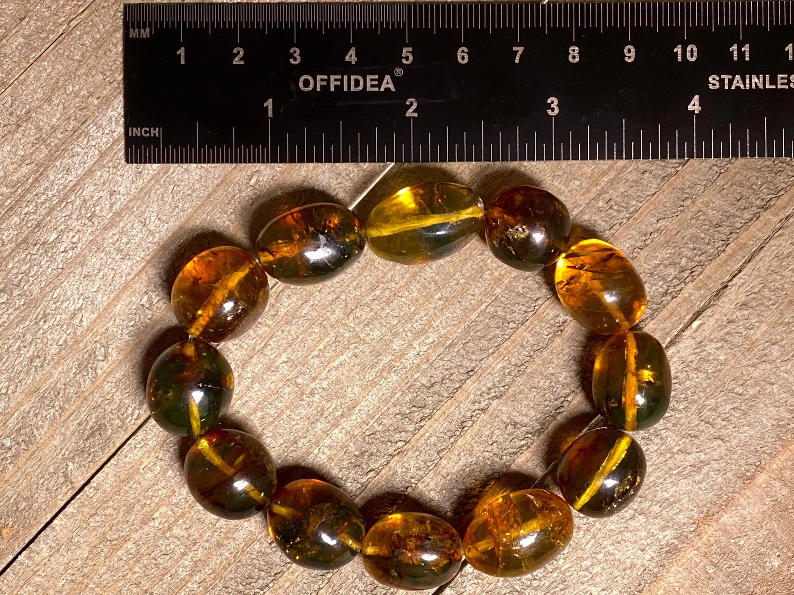 Mexican AMBER Crystal Bracelet - Beaded Bracelet, Handmade Jewelry, Healing Crystals and Stones, 48254