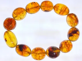 Mexican AMBER Crystal Bracelet - Beaded Bracelet, Handmade Jewelry, Healing Crystals and Stones, 48254