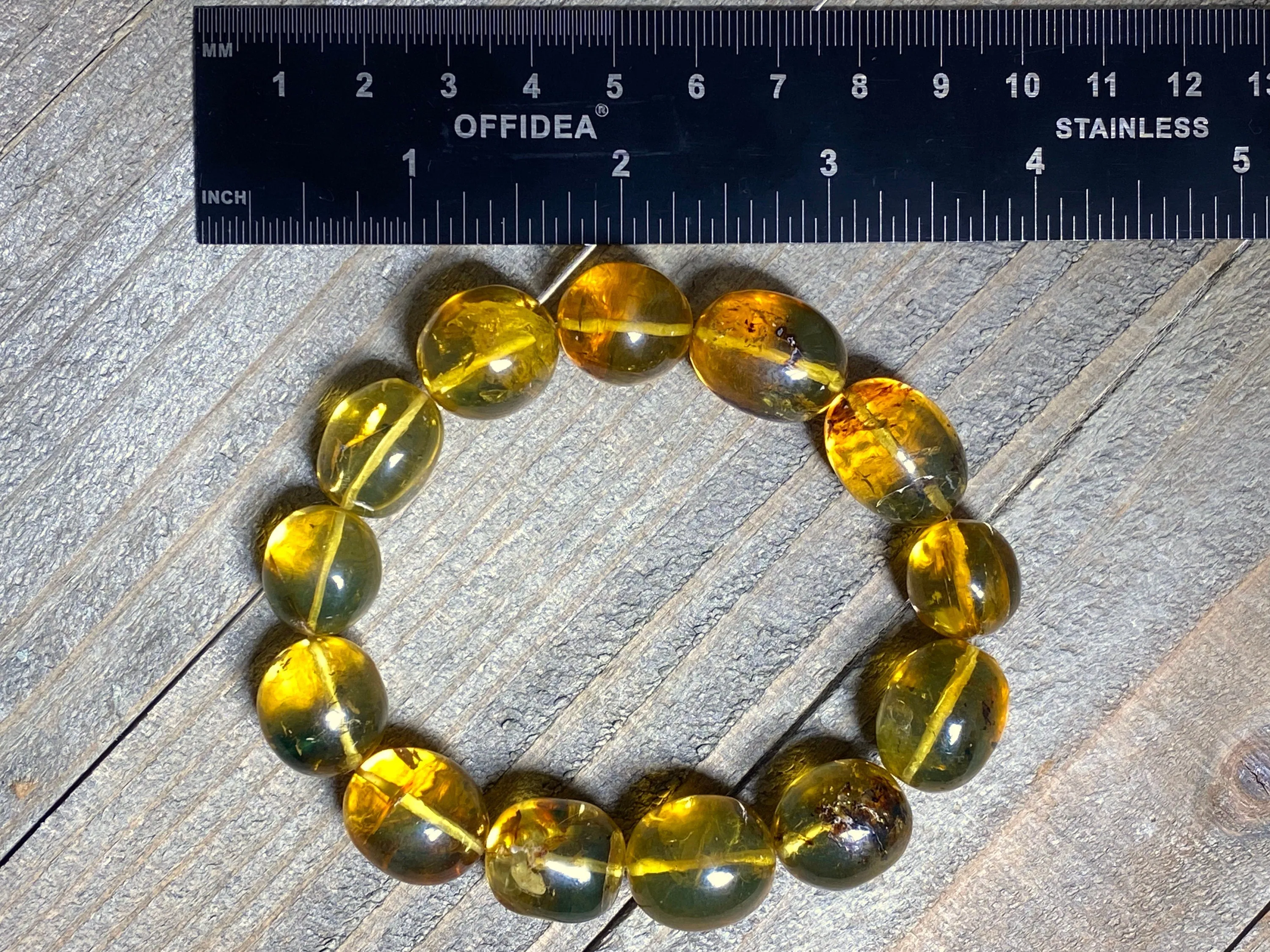 Mexican AMBER Crystal Bracelet - Beaded Bracelet, Handmade Jewelry, Healing Crystals and Stones, 48255