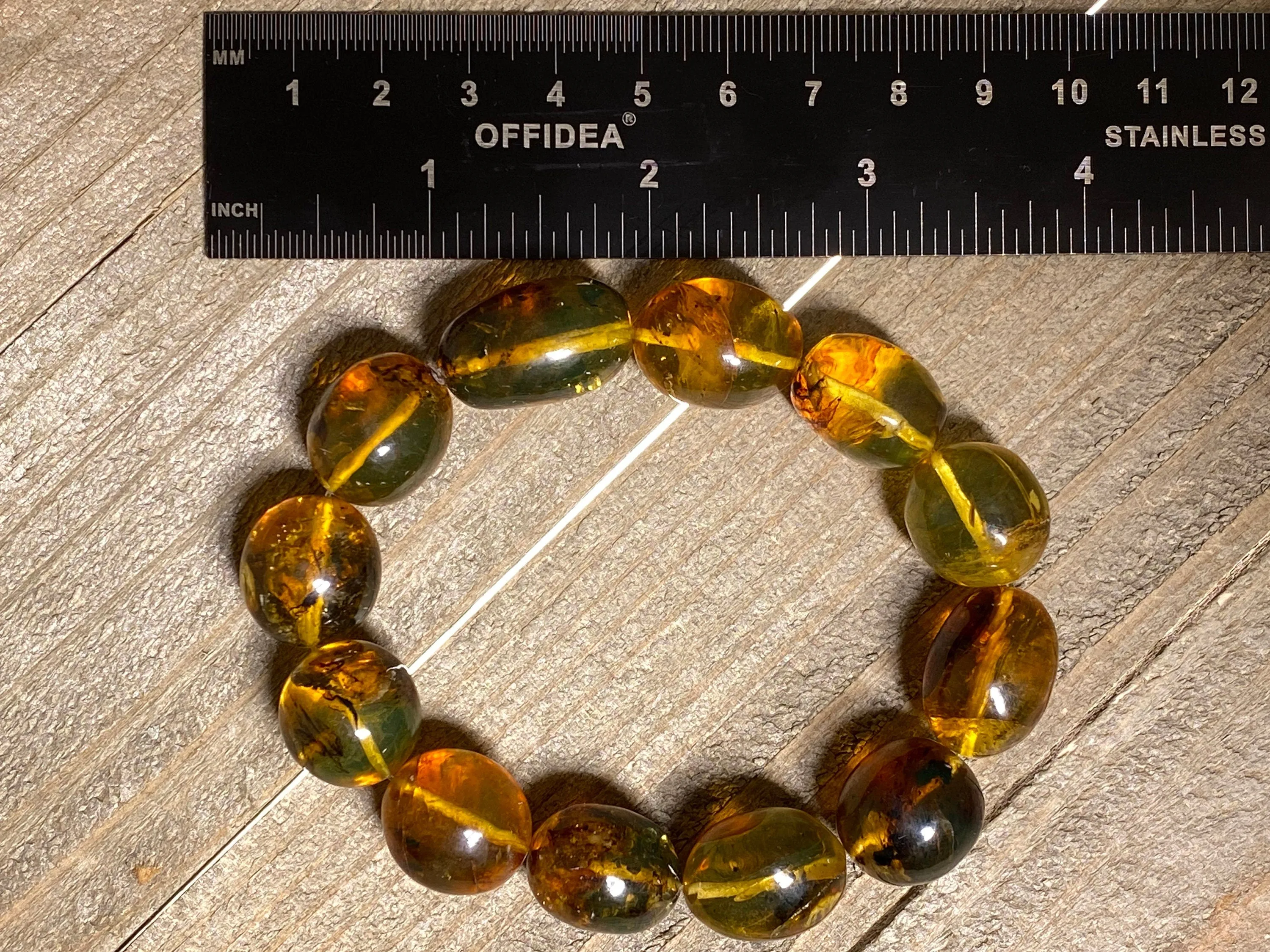 Mexican AMBER Crystal Bracelet - Beaded Bracelet, Handmade Jewelry, Healing Crystals and Stones, 48272