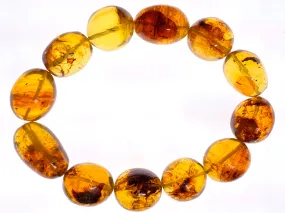 Mexican AMBER Crystal Bracelet - Beaded Bracelet, Handmade Jewelry, Healing Crystals and Stones, 48272