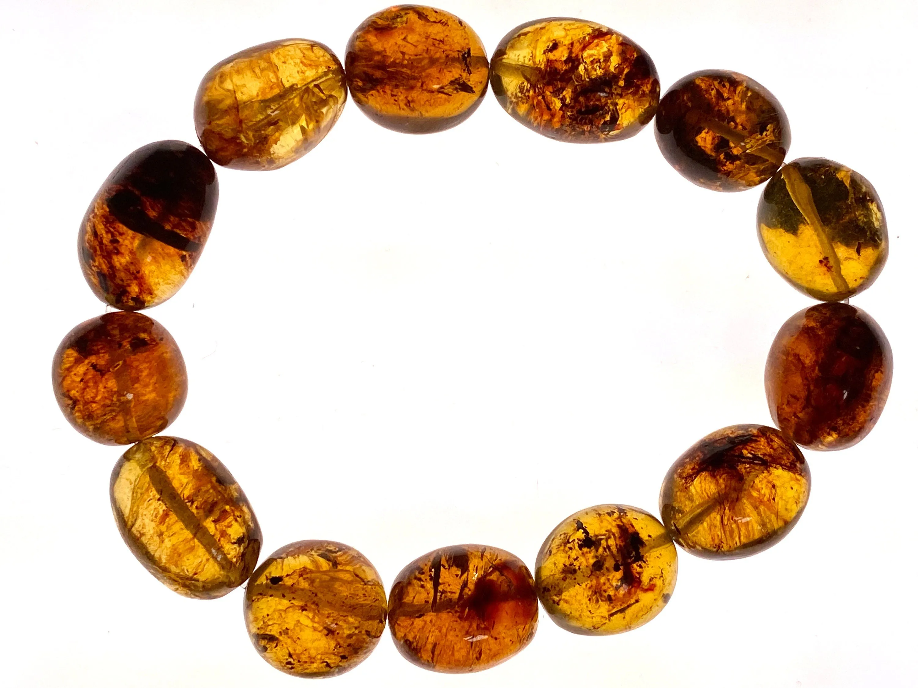 Mexican AMBER Crystal Bracelet - Beaded Bracelet, Handmade Jewelry, Healing Crystals and Stones, 48284