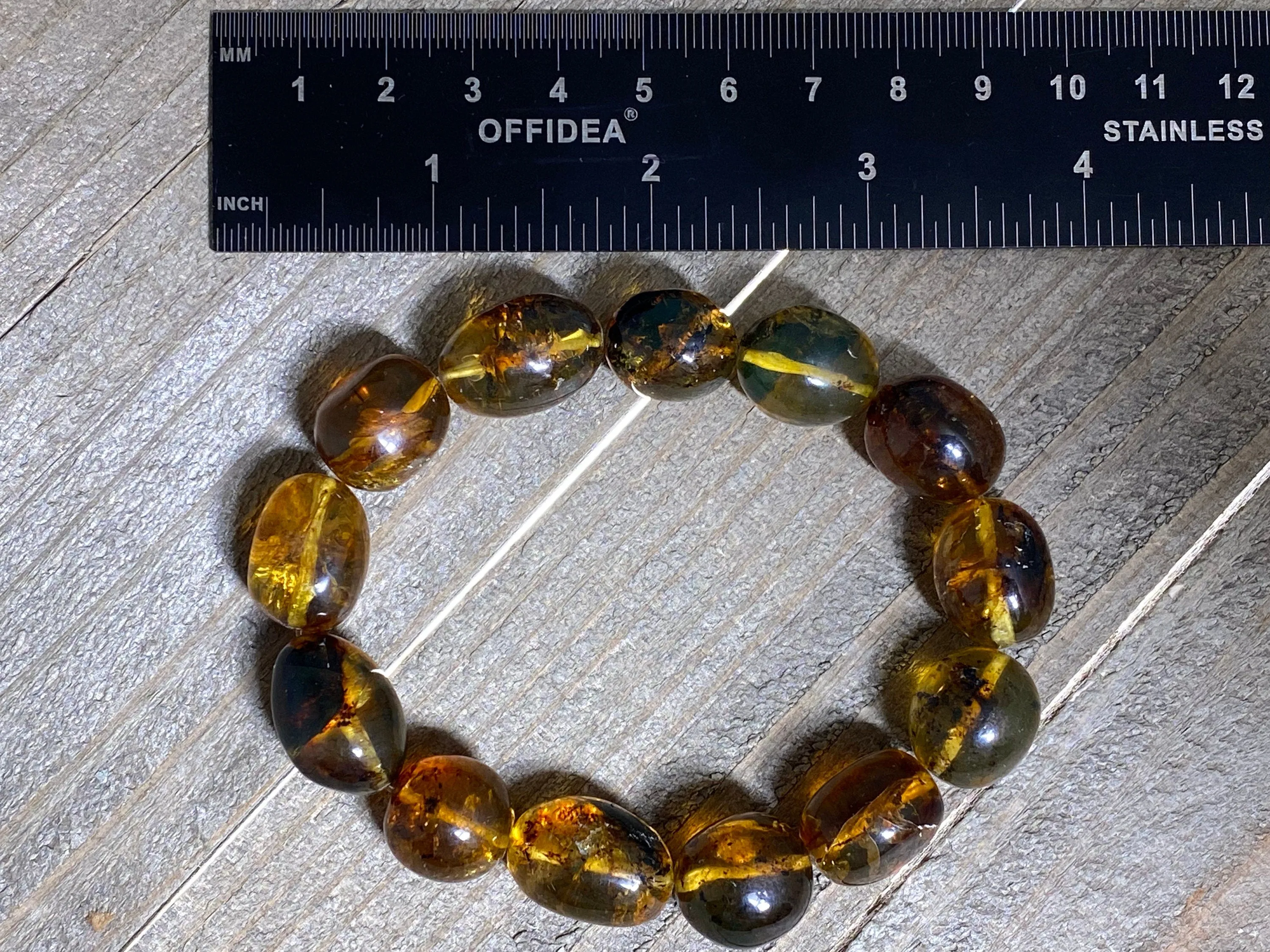 Mexican AMBER Crystal Bracelet - Beaded Bracelet, Handmade Jewelry, Healing Crystals and Stones, 48284