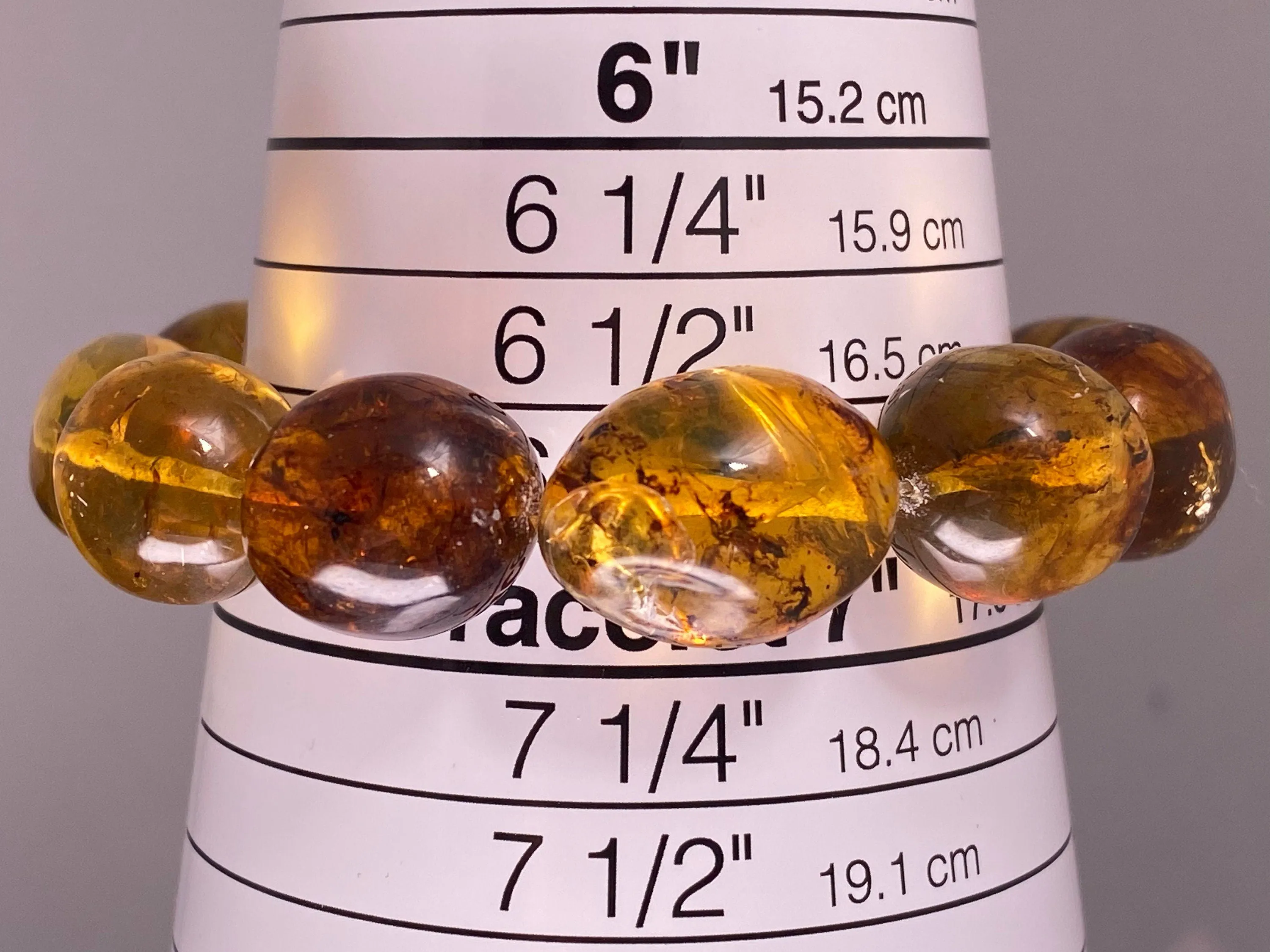 Mexican AMBER Crystal Bracelet - Beaded Bracelet, Handmade Jewelry, Healing Crystals and Stones, 48292