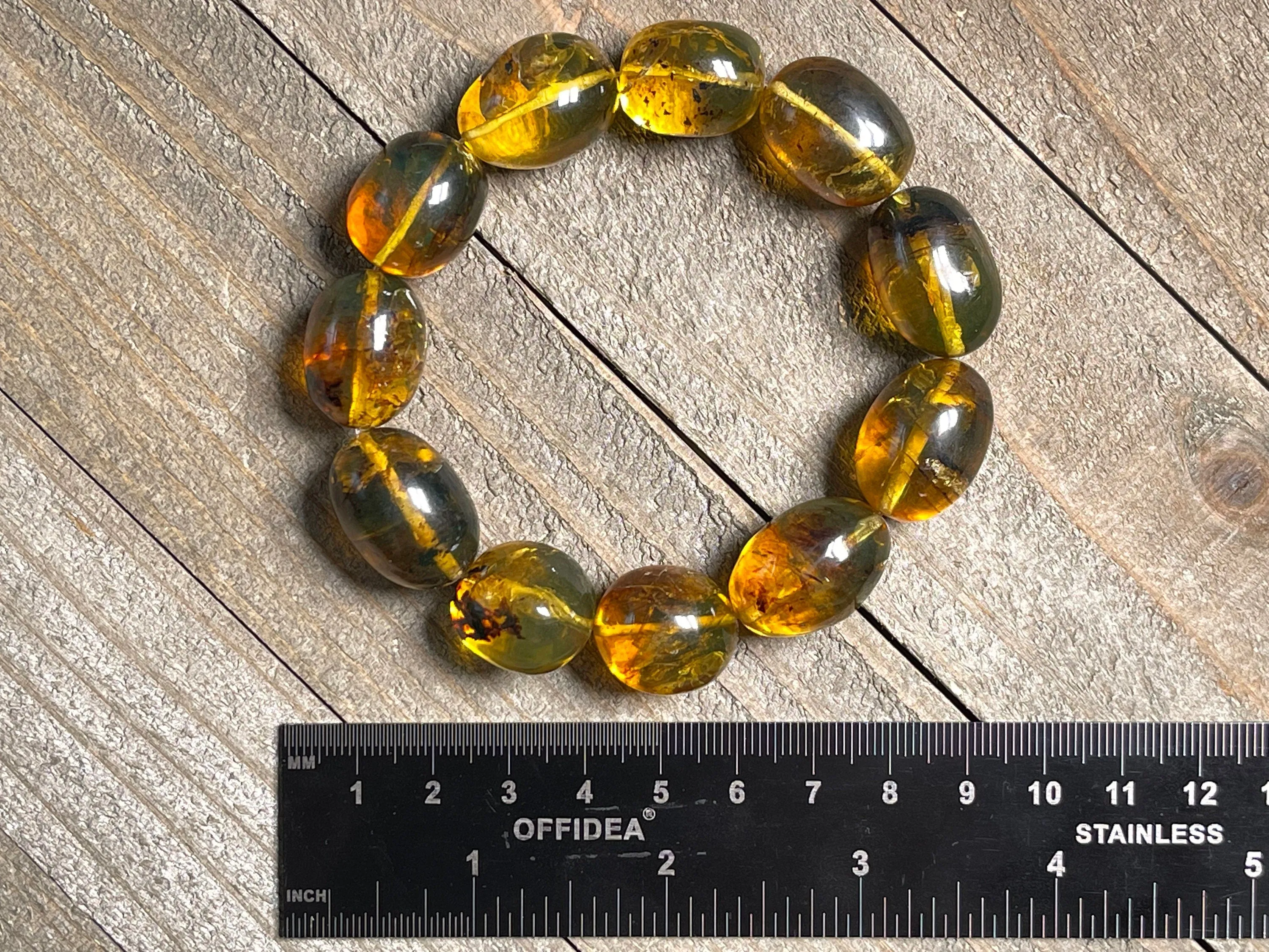 Mexican AMBER Crystal Bracelet - Beaded Bracelet, Handmade Jewelry, Healing Crystals and Stones, 48393