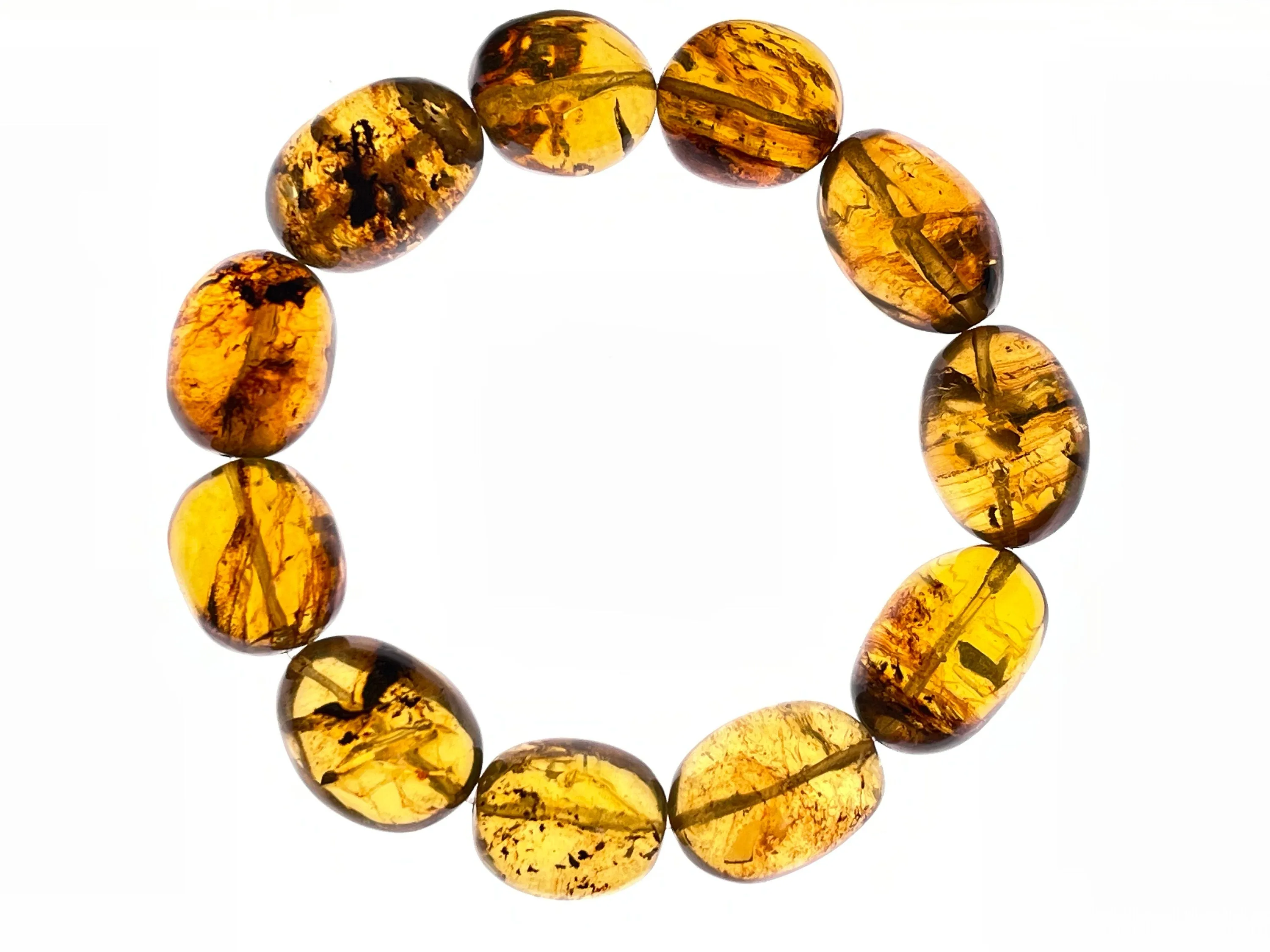 Mexican AMBER Crystal Bracelet - Beaded Bracelet, Handmade Jewelry, Healing Crystals and Stones, 48393