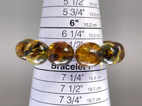 Mexican AMBER Crystal Bracelet - Beaded Bracelet, Handmade Jewelry, Healing Crystals and Stones, 48447