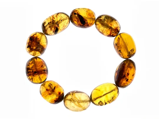 Mexican AMBER Crystal Bracelet - Beaded Bracelet, Handmade Jewelry, Healing Crystals and Stones, 48477