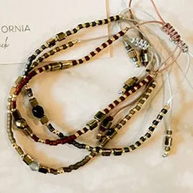 Miyuki: Gemstone and Seed Bead Thread Bracelet