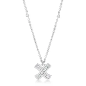 Monya Timeless Criss Cross Pendant Necklace | 1ct