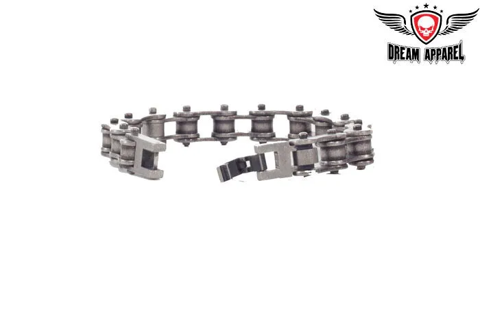 Motorcycle Brushed Stainless Steel Chain Bracelet