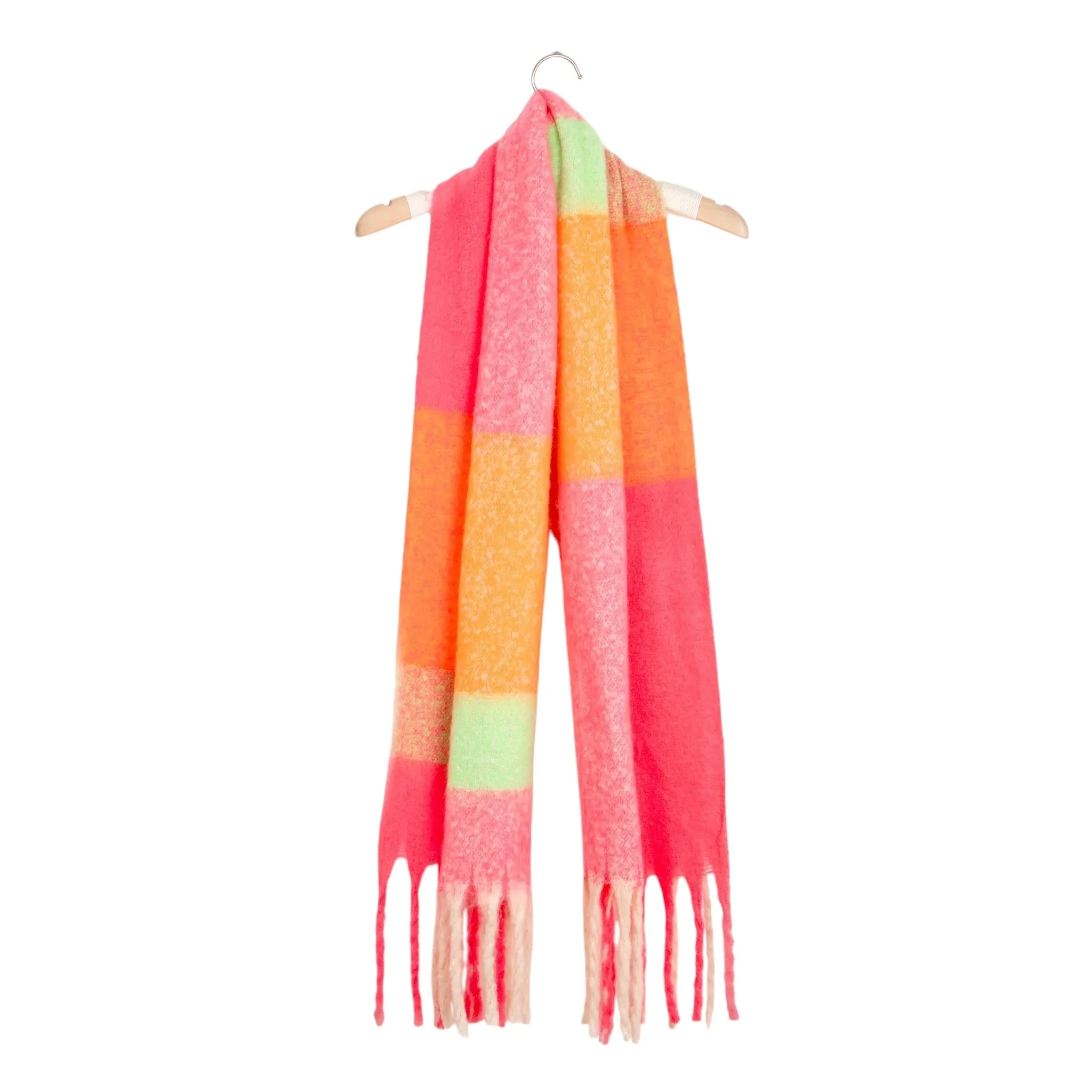 MSH Kaia Heavy Weight Scarf Fuchsia and Orange