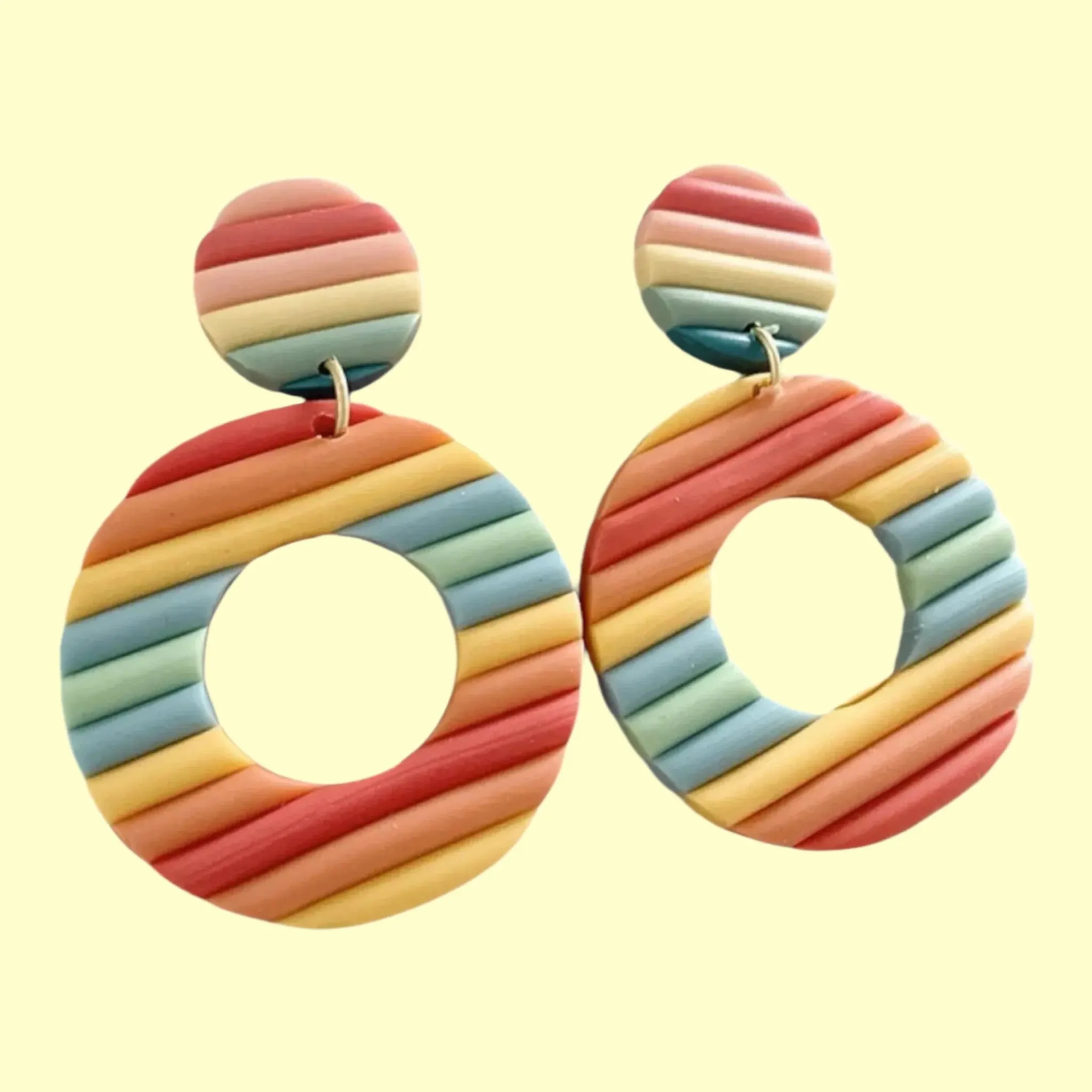 Multicolor Layered Horizon Hoop Earrings