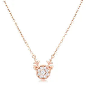 Nala Reindeer CZ Rose Gold Pendant