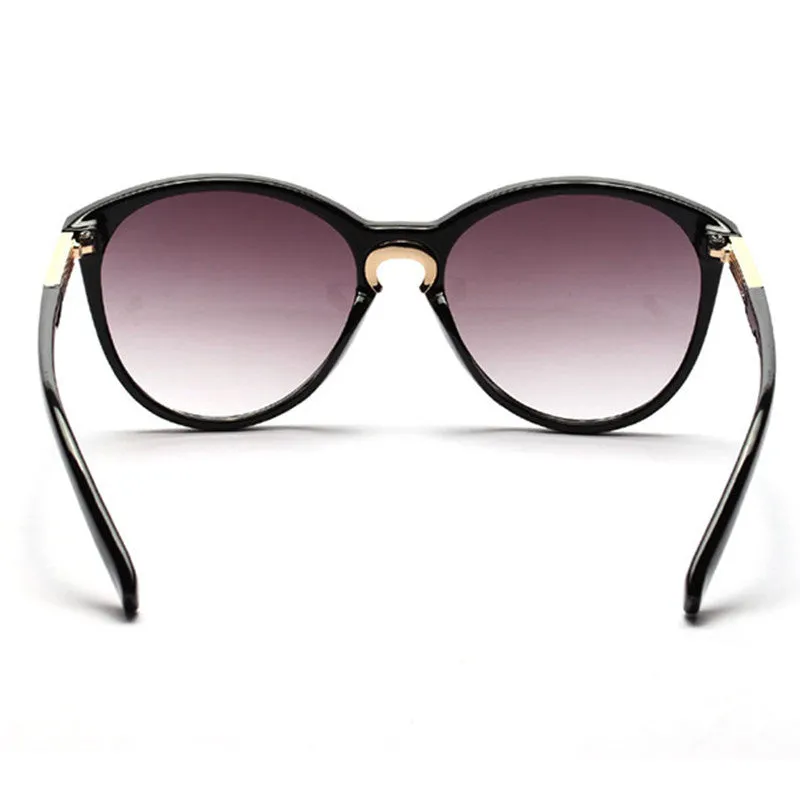 New Fashion Womens Vintage Oversized Cat Eye Round Sunglasses Eyewear Metal Frame Sun Glasses UV400