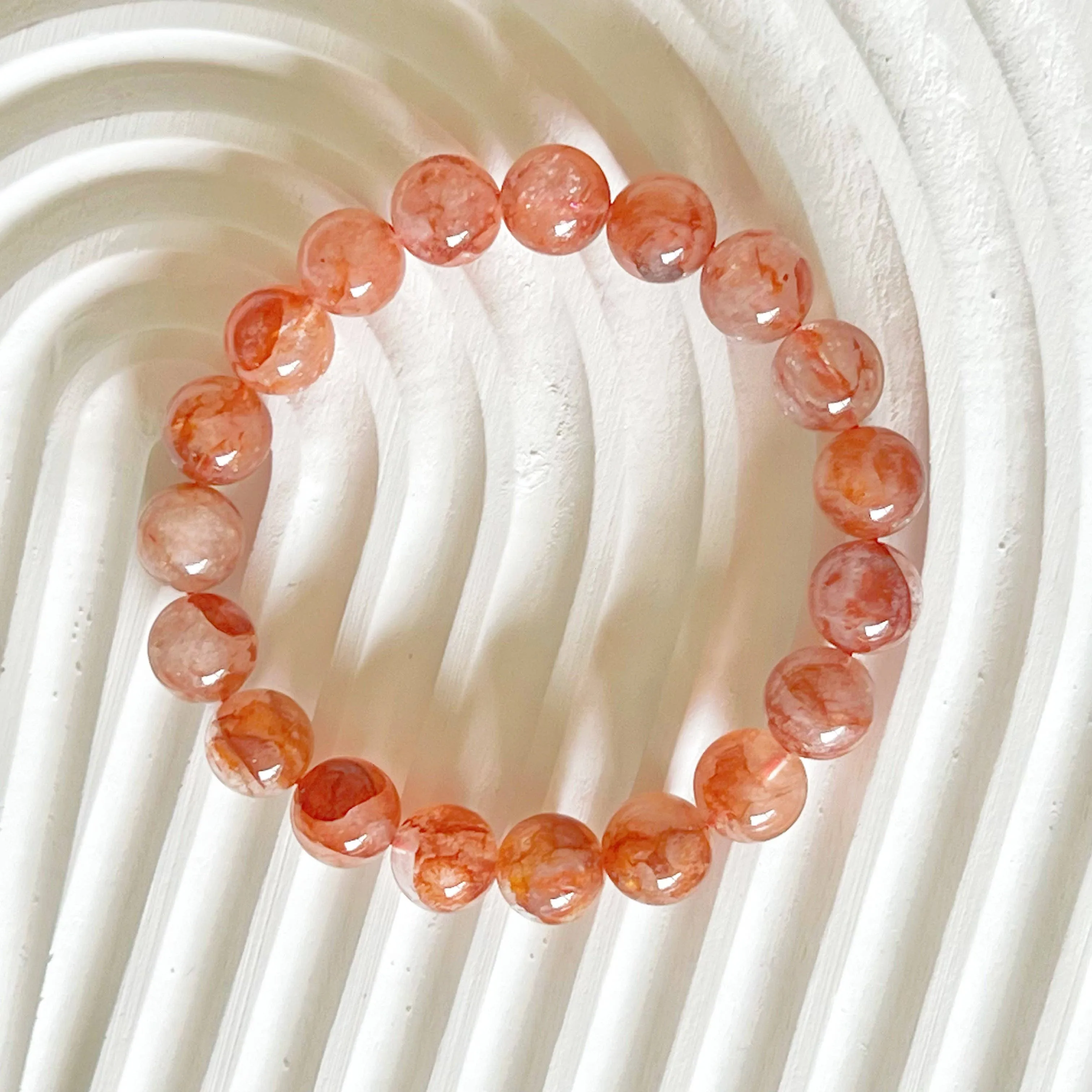 Ninaouity - Root Chakra Hematoid Fire Quartz Crystal Bracelet