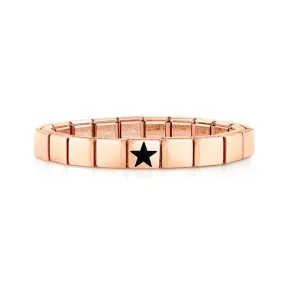 Nomination Composable Glam Bracelet, Star Black, Rose Finish