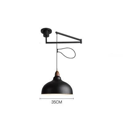 Nordic Adjustable Rotatable Longarm Pendant Light Hanging Restaurant Chandelier Ceiling Living Room Study Bar Movable Chandelier