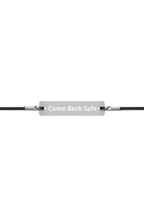 Oilfield Engraved Silver Bar String Bracelet (Write Your Own Message)