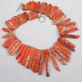 Orange Terra Jasper Collar Necklace