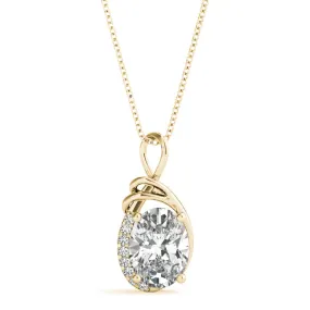 Oval Knot Lab Grown Diamond Pendant & Chain (2.20ct TDW)