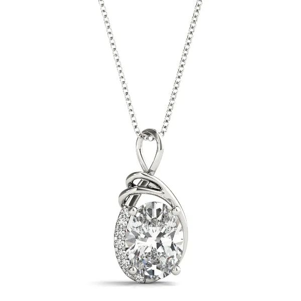 Oval Knot Lab Grown Diamond Pendant & Chain (2.20ct TDW)