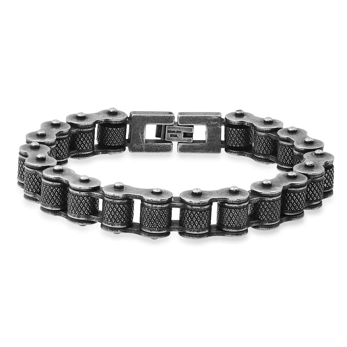 Oxidized Bicycle Chain Link Bracelet