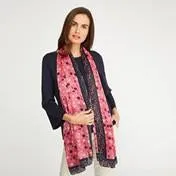 Painted Floral Soft Scarf