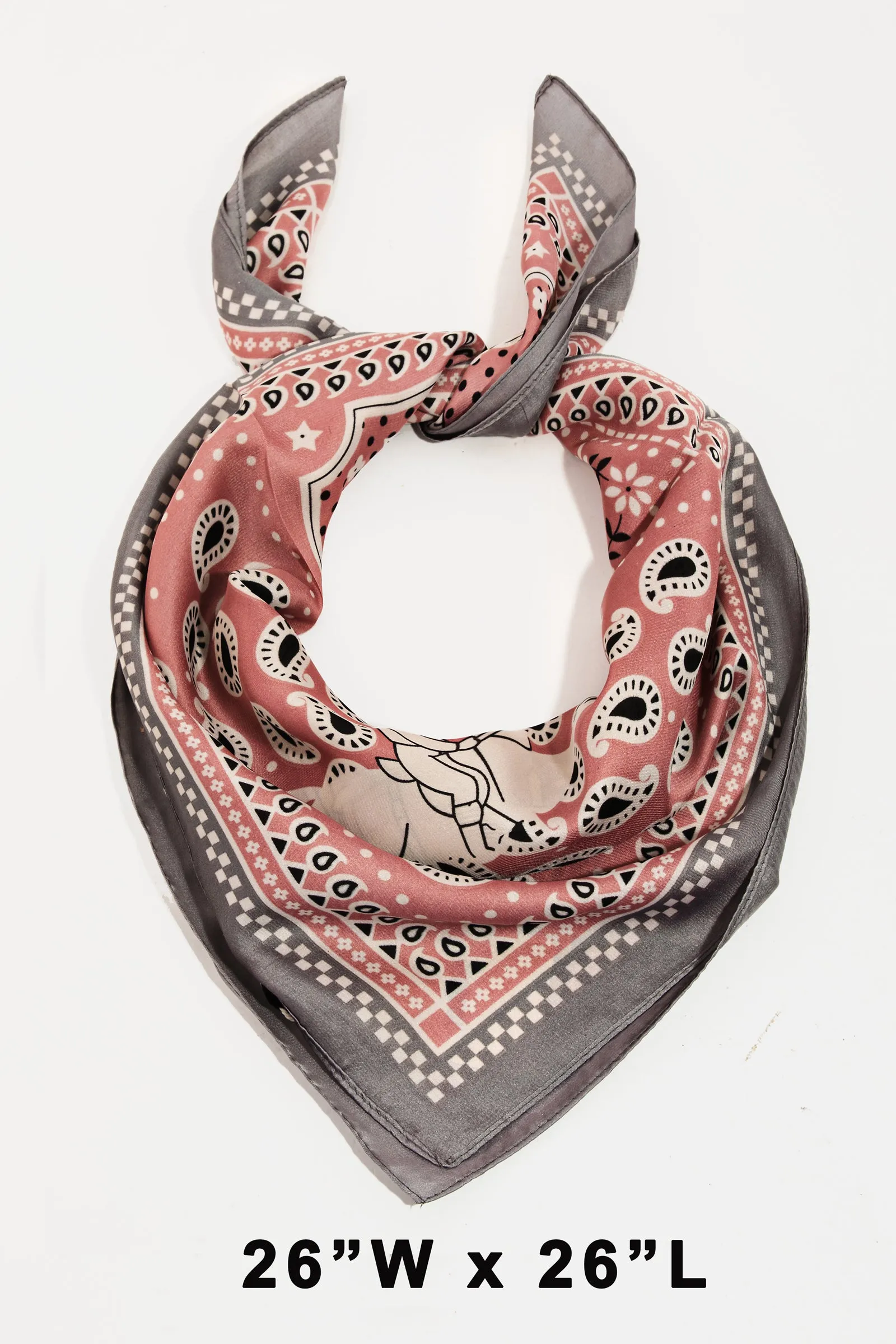 Paisley Print Square Scarf