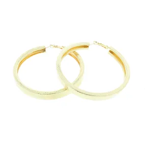 Patterned Hoop Earrings (Diamater - 7cm, 0.8cm Thick)