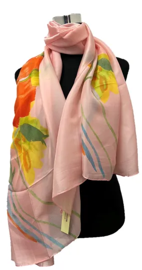 Peach Silk Scarf