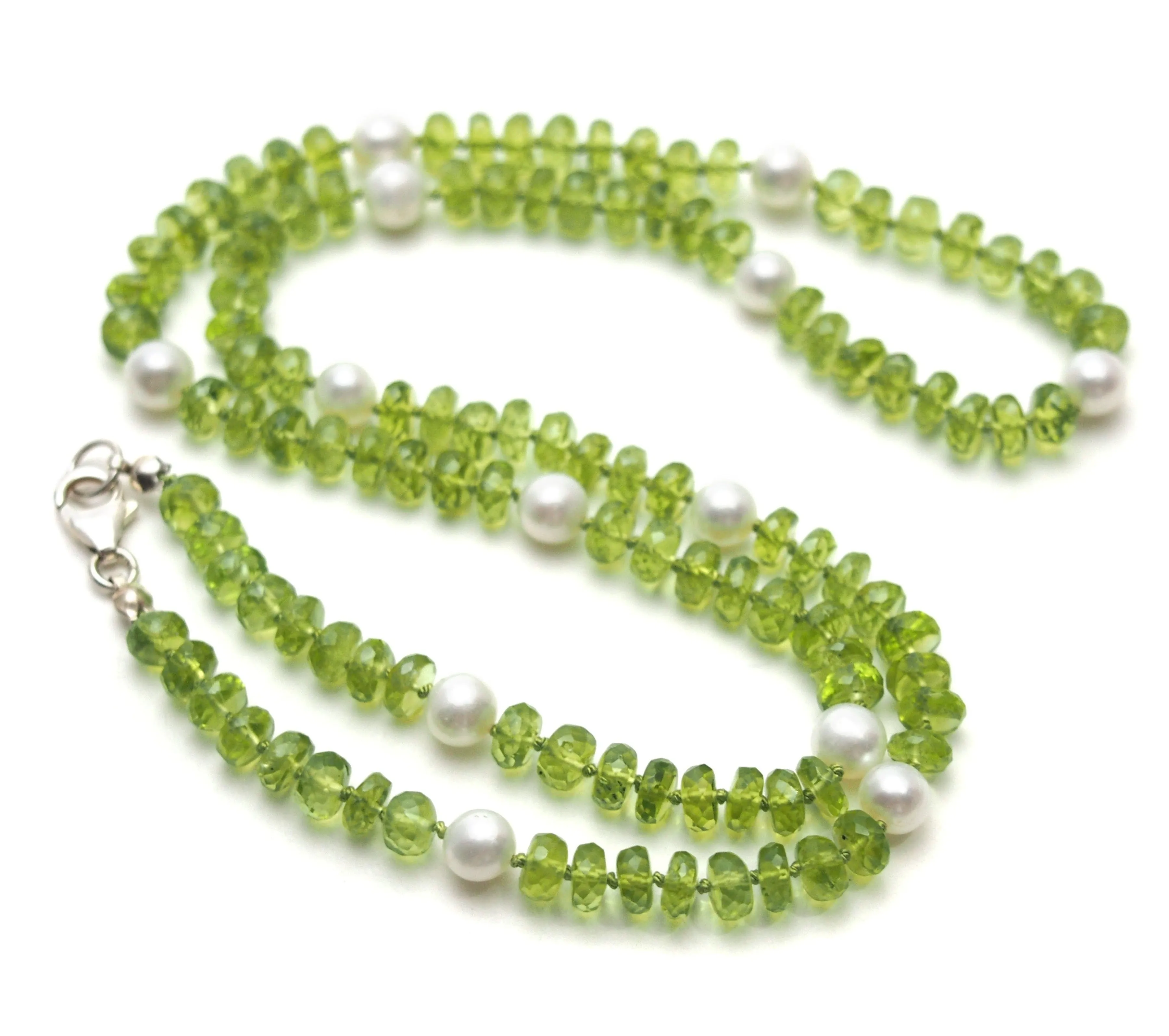 Peridot Necklace with Sterling Silver Trigger Clasp