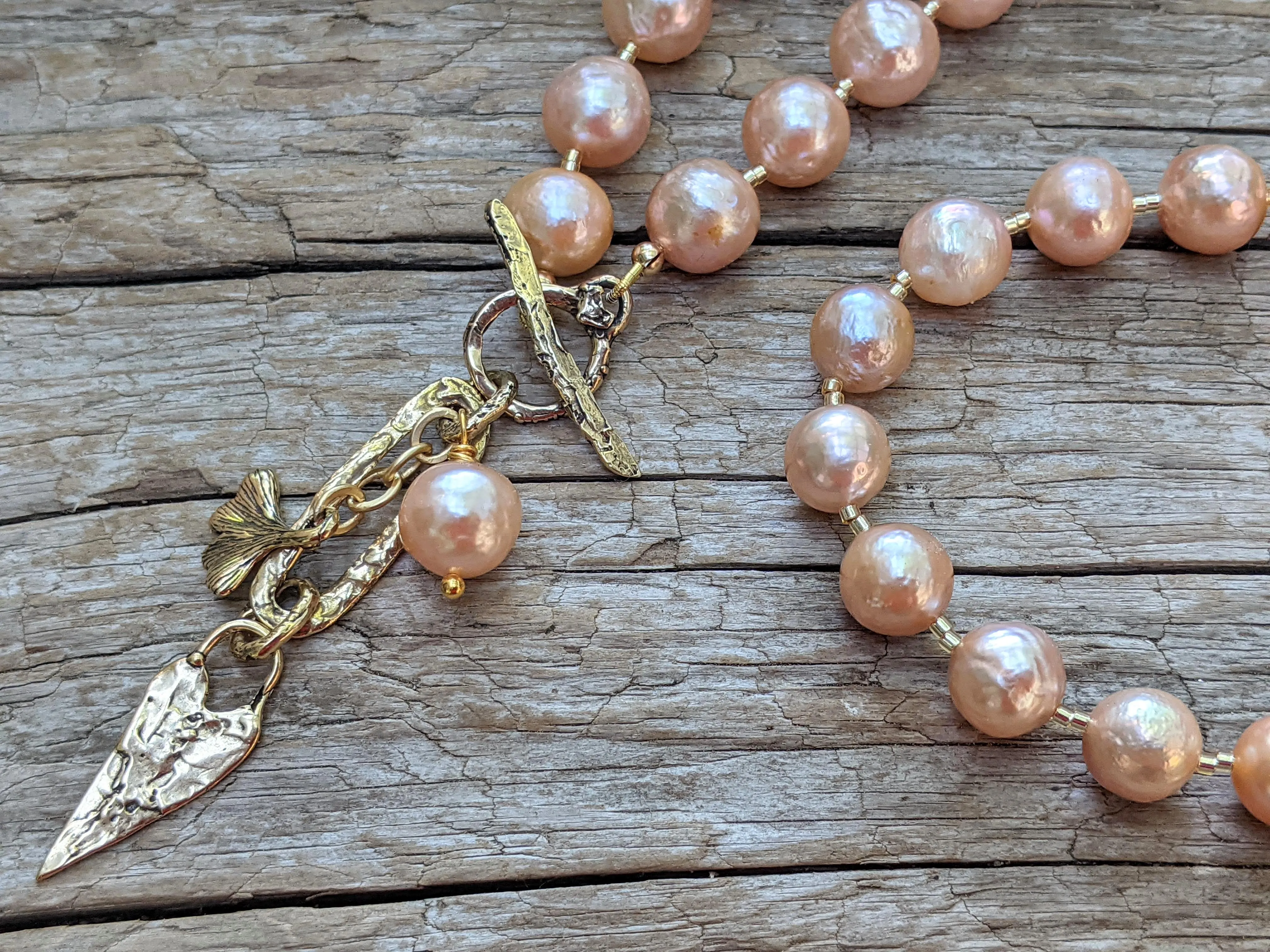 Pink Edison Pearl Artisan Necklace