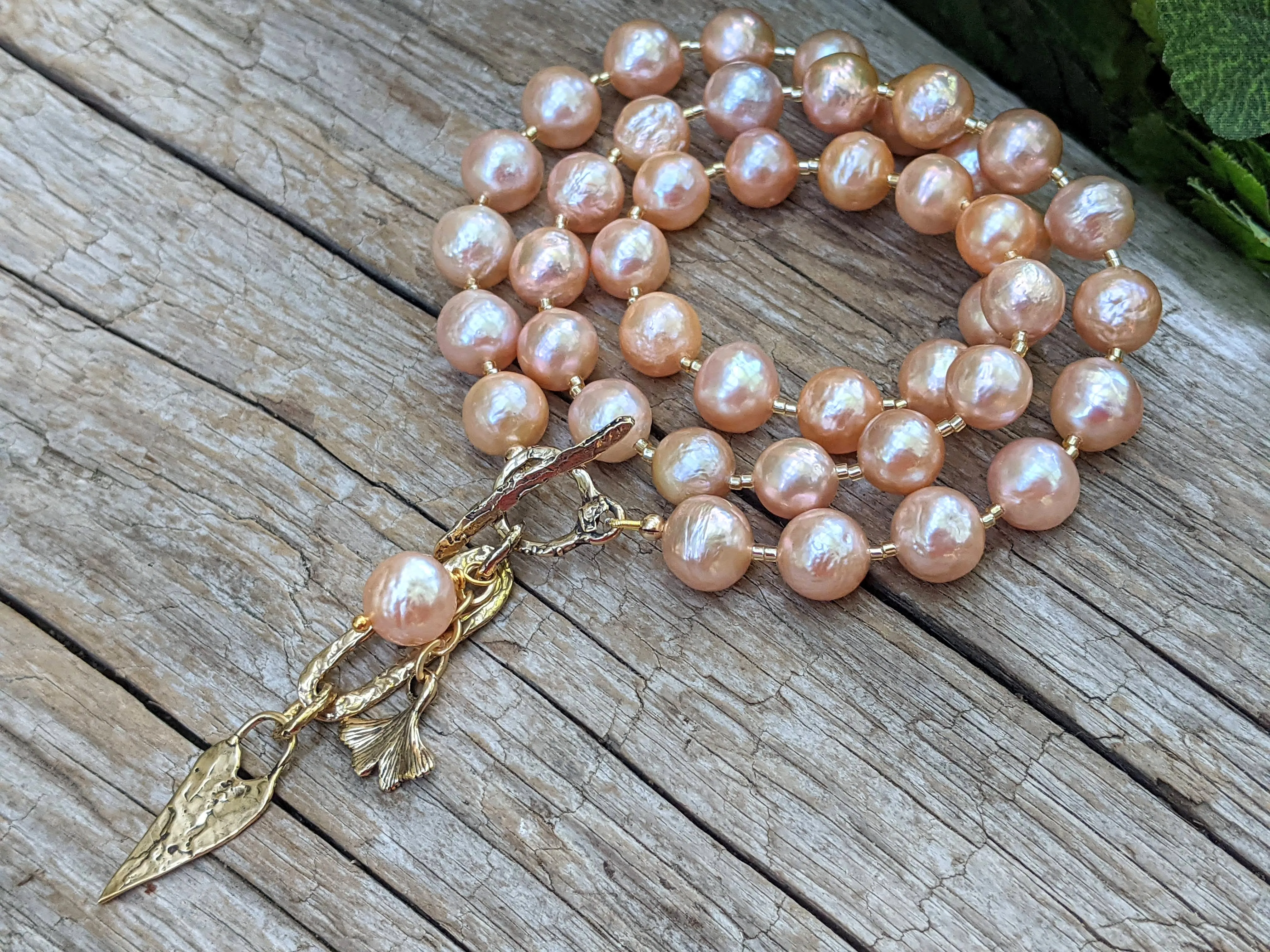 Pink Edison Pearl Artisan Necklace