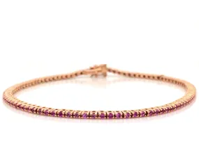 Pink Sapphire Tennis Bracelet