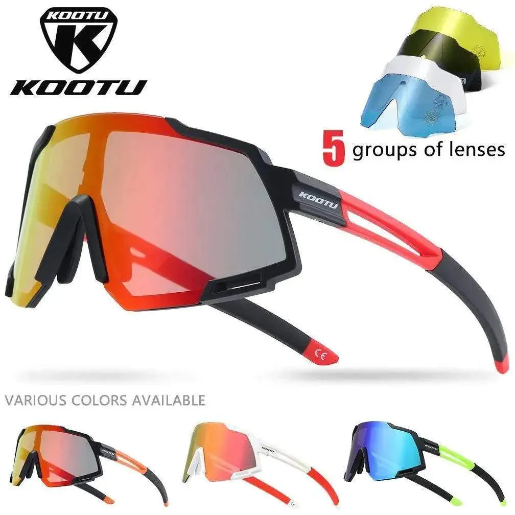 Polarized Cycling Sunglasses 5 Lens Bike Glasses Cycling Eyewear