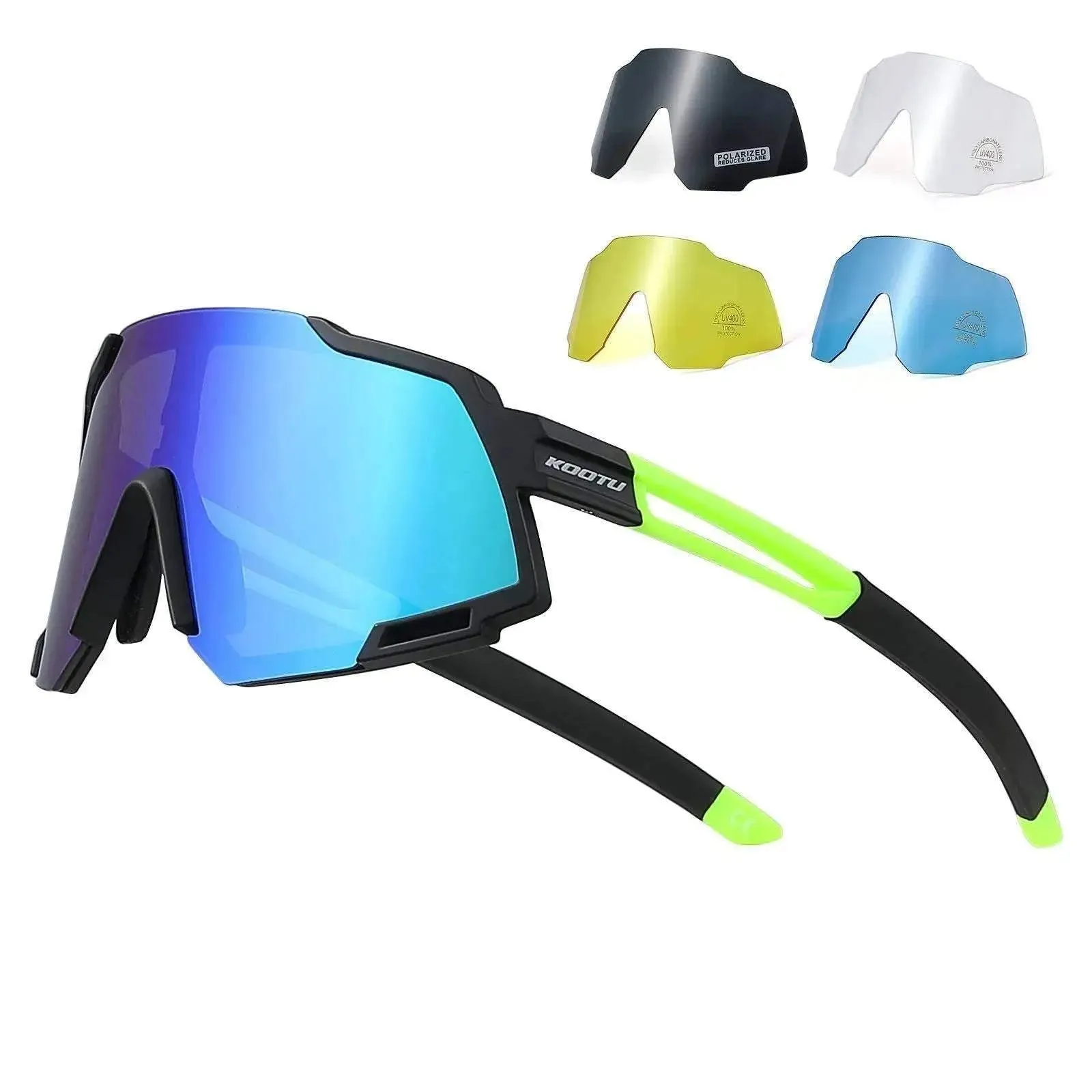 Polarized Cycling Sunglasses 5 Lens Bike Glasses Cycling Eyewear