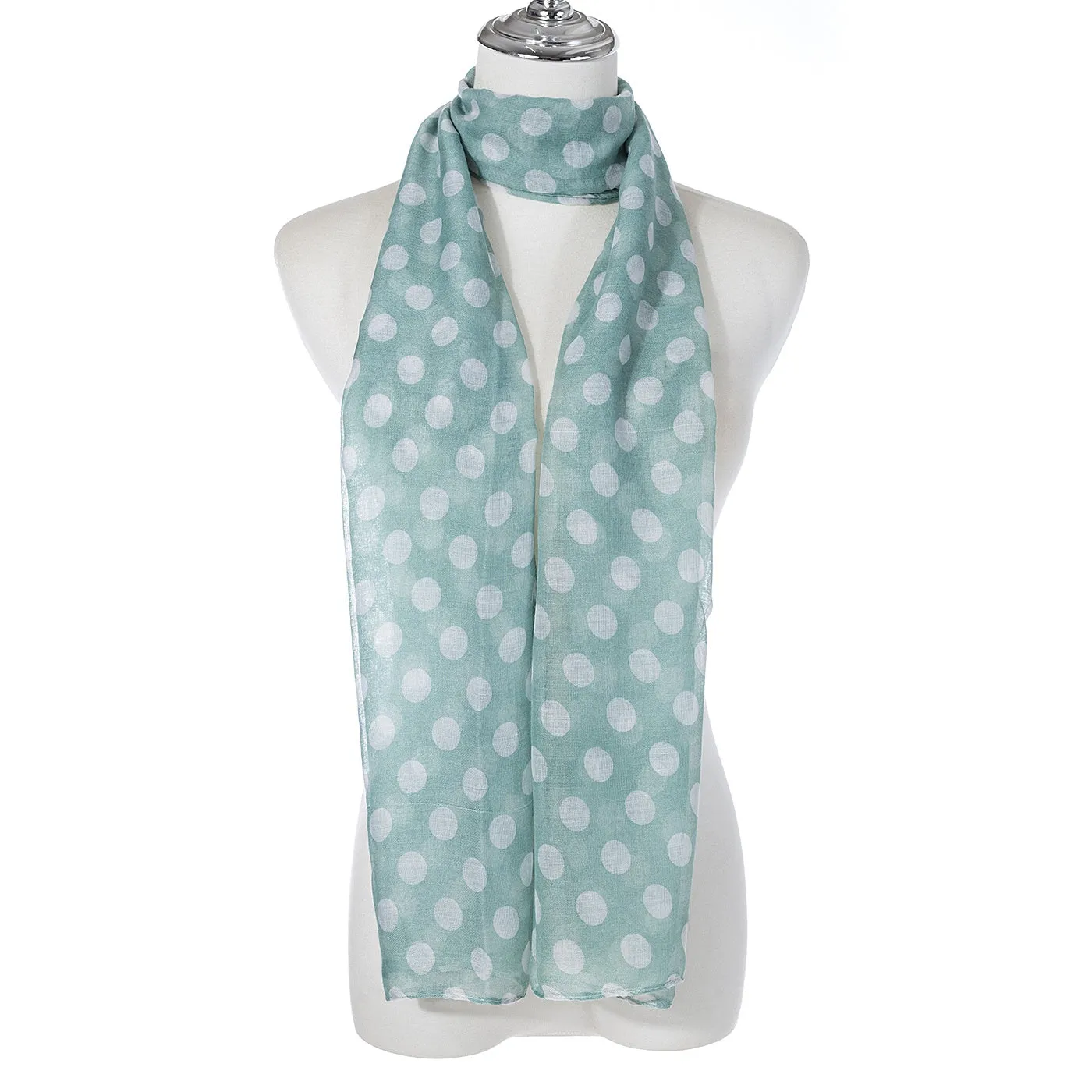 Polkadot Teal Scarf