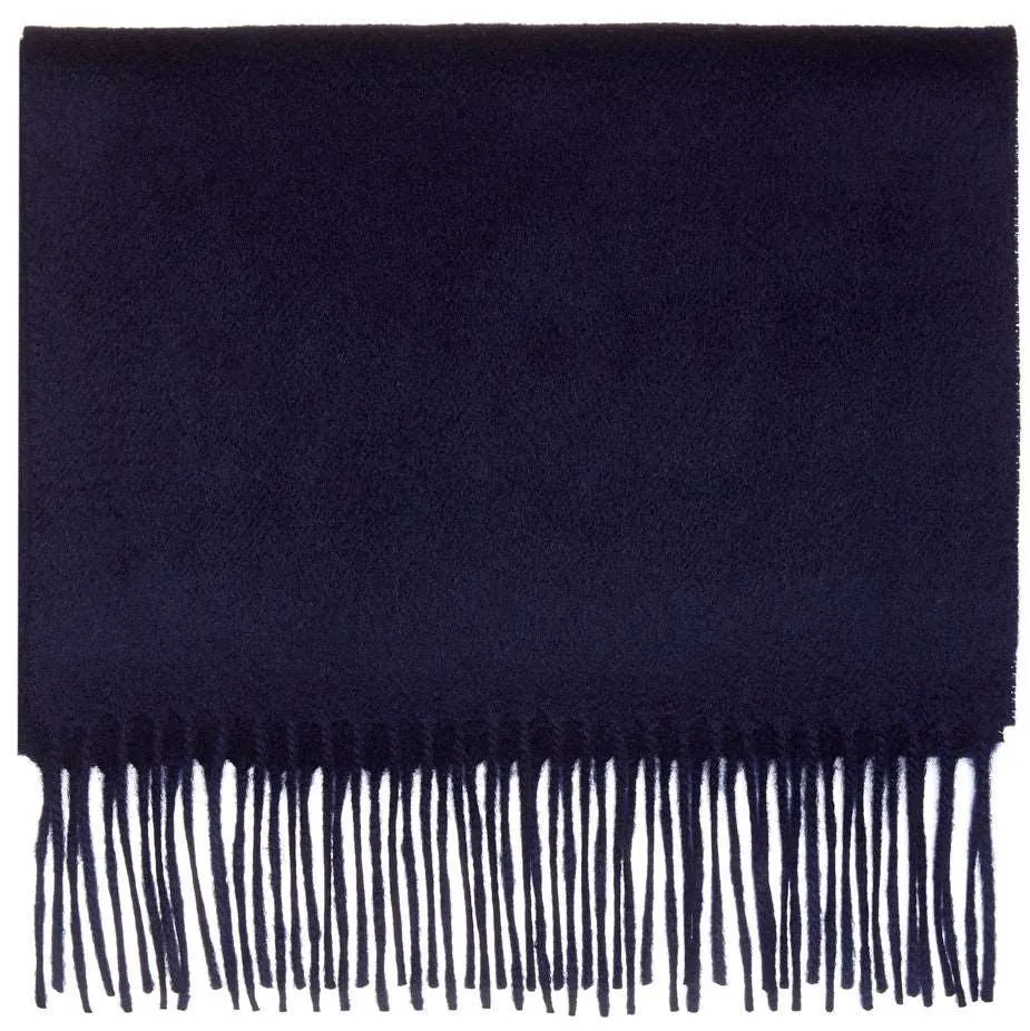 Pure Cashmere Scarf - Navy Blue