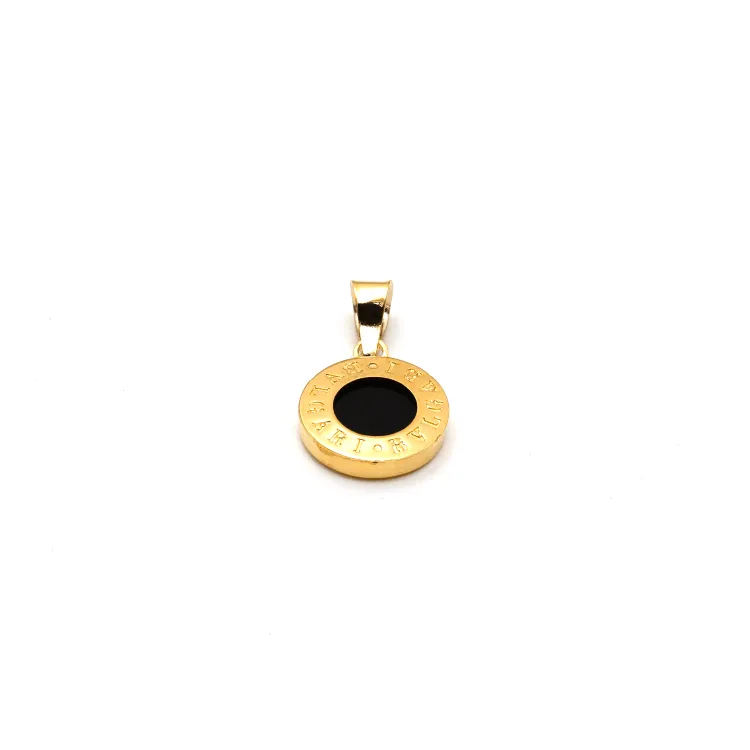 Real Gold GZBV Round Black Luxury Pendant 0060/1KU P 1824