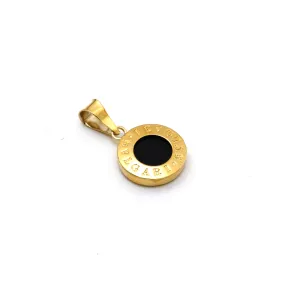 Real Gold GZBV Round Black Luxury Pendant 0060/1KU P 1824