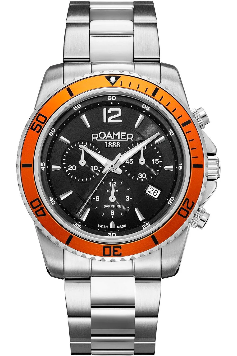 Roamer Men's 862837-41-65-20 Nautic Chrono 100 43mm Quartz Watch