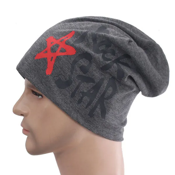 Rockstar Men Winter Hat Beanie Women Autumn Knitted Hats For Men Skullies Beanies Cap Gorro Baggy Skull Bonnet Male Winter Hat Cap